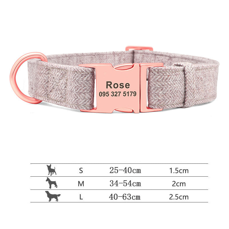 Pet Dog Collar Engraving Anti-Lost Collar
