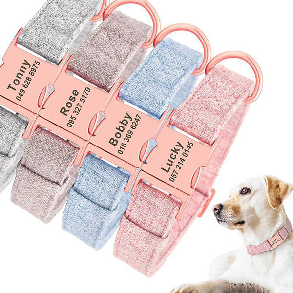 Pet Dog Collar Engraving Anti-Lost Collar