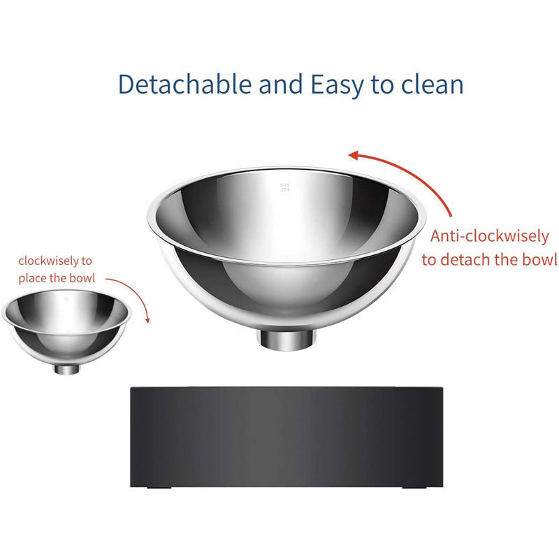 Stainless Steel Pet Dog Cat Double Bowls Anti-Slip
