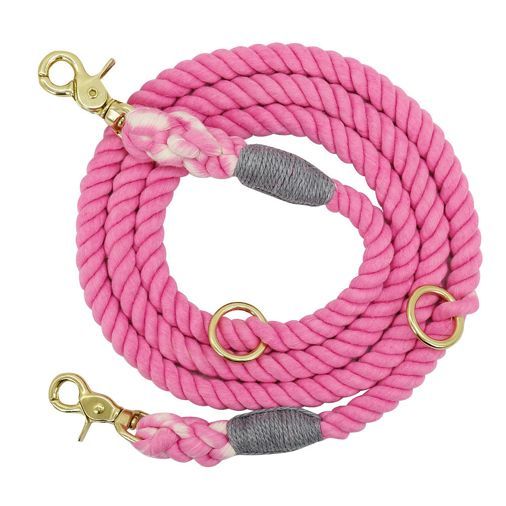 Gradient Color Dog Collars Accessories Leashes Rope Metal Chain