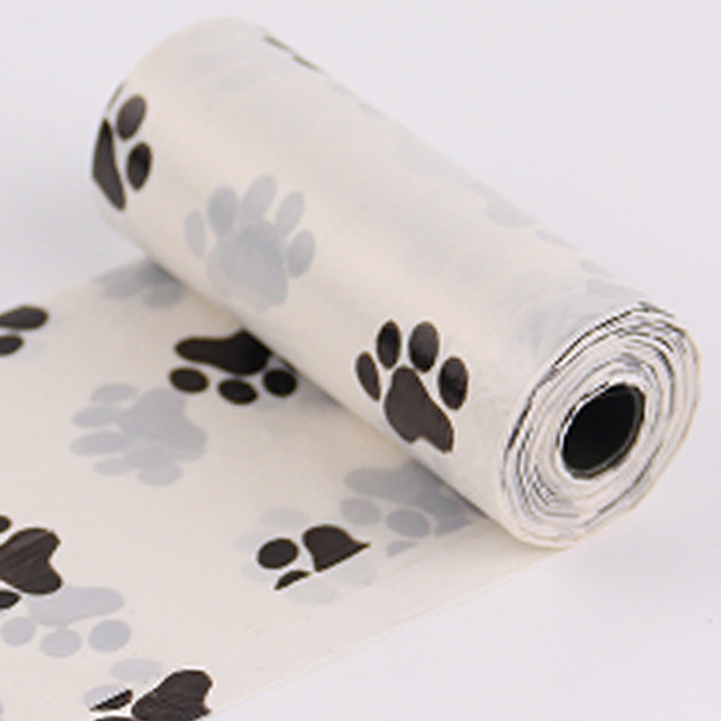 Pet Garbage Printed Footprints Folder Toilet Bag