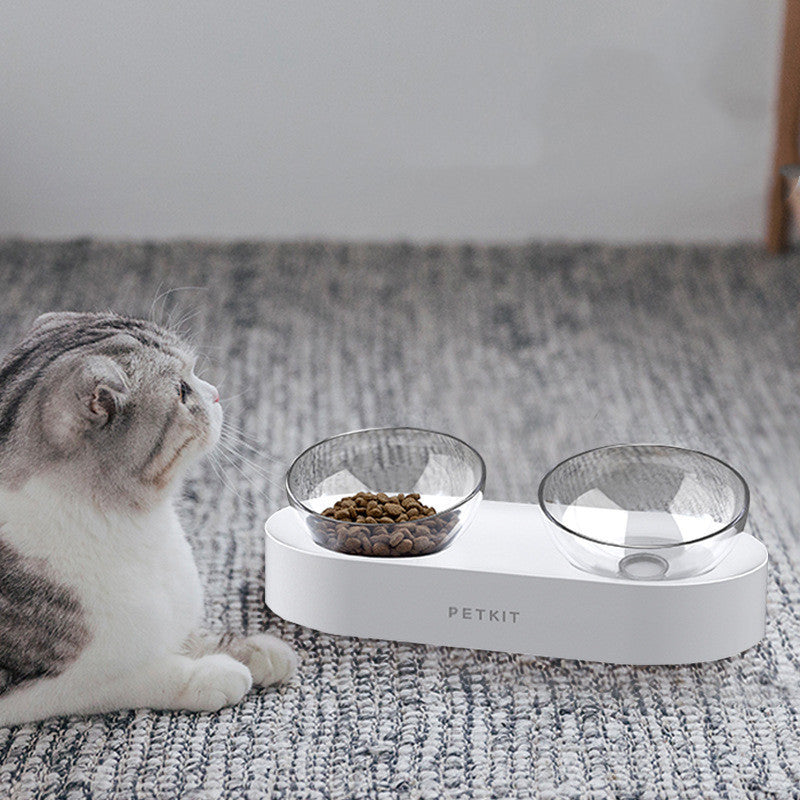 Stainless Steel Pet Dog Cat Double Bowls Anti-Slip