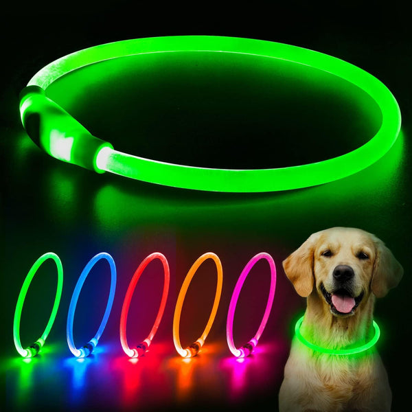 LED Dog Collar USB Rechargeable Glowing Pet